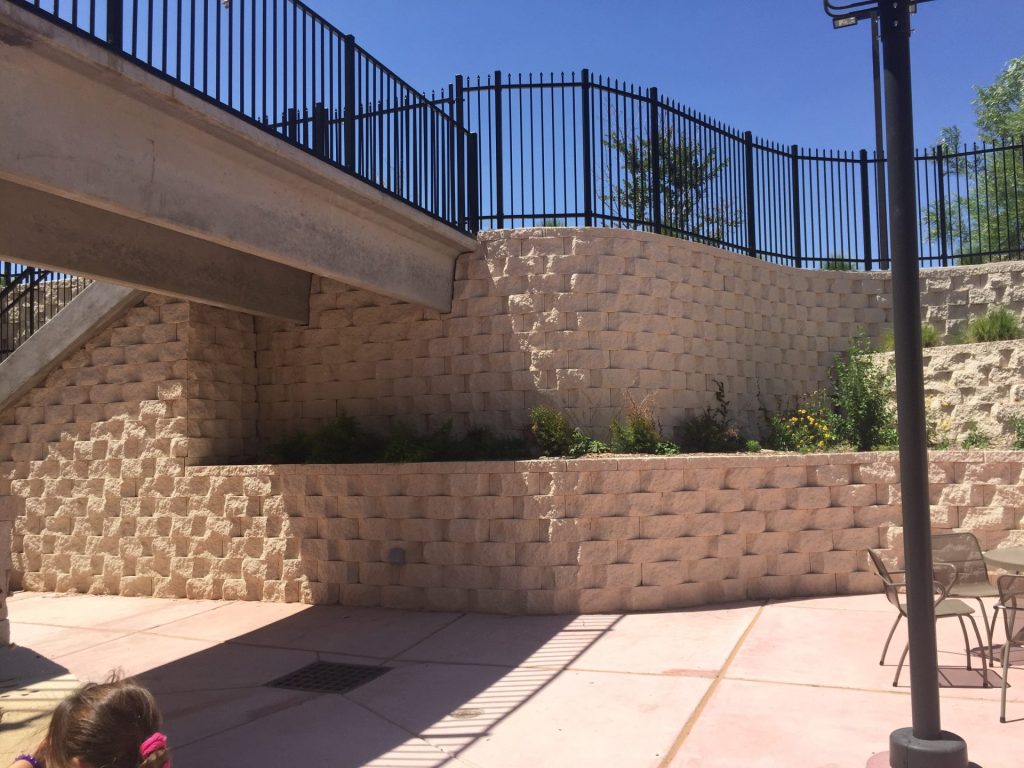 Textured stone wall and fence