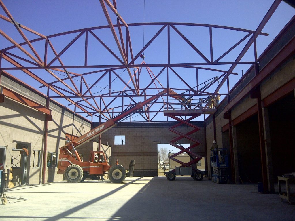 Construction site with cranes