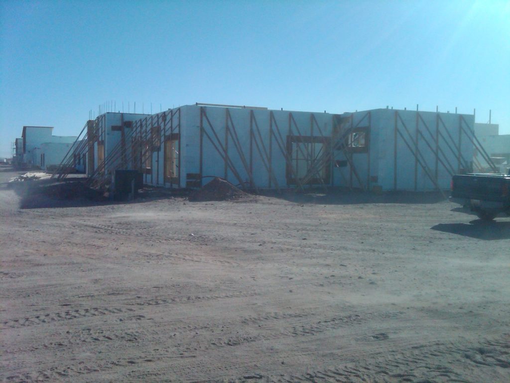 Construction site of a building